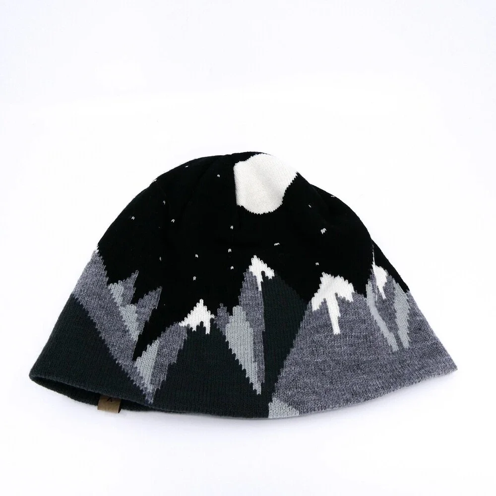 Yellowstone Club Hat YC Mens One Size Winter Beanie Cap Black Knit‎ Ouray Sport